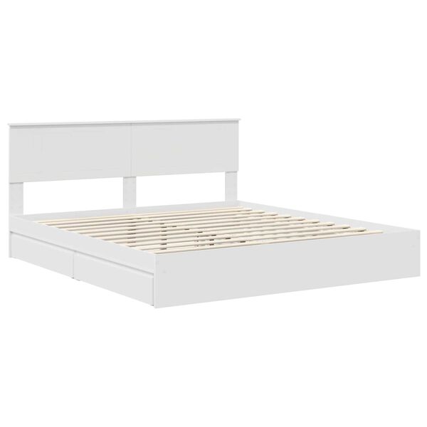 vidaXL Storage Bed with Headboard White 180 x 200 cm Engineered Wood