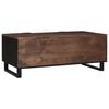 vidaXL Coffee Table Brown and Black 100 x 54 x 40 cm Solid Acacia wood