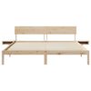 vidaXL Bed Frame with Headboard Brown 200 x 200 cm Solid Pine Wood