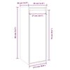 vidaXL Wall Cabinet Grey 30x30x80 cm Solid Wood Pine
