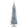 vidaXL Artificial Christmas Tree with 150 LEDs with Stand White 150 cm