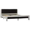 vidaXL Bed Frame White and Black 120 x 200 cm Faux Leather
