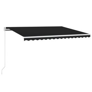 vidaXL Manual Retractable Awning with LED 400x350 cm Anthracite (313205+313181)