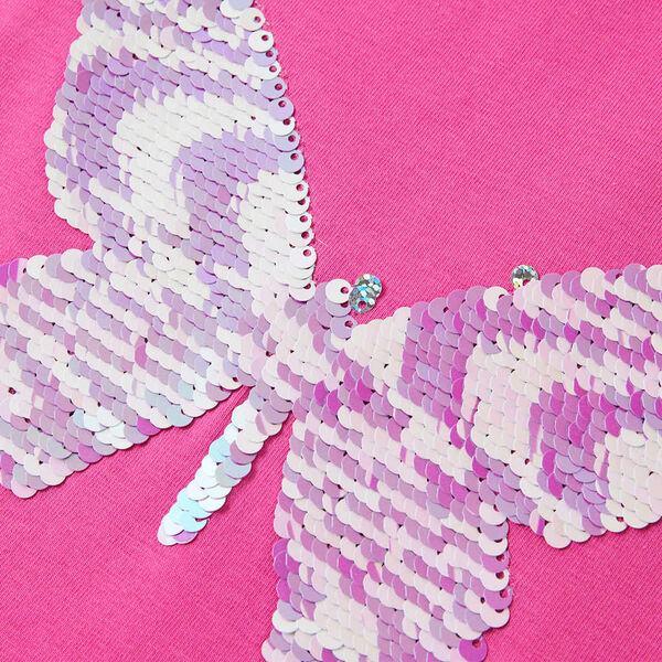 Kids' T-shirt with Cap Sleeves Dark Pink 104