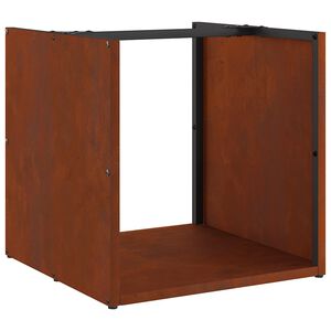 vidaXL Firewood Rack 40x40x40 cm Weathering Steel