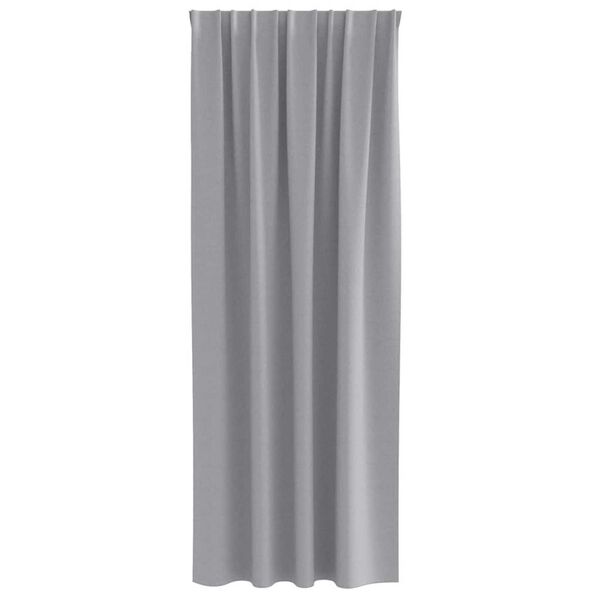 vidaXL Blackout Curtains with Rings 2 pcs Light Grey 245 x 140 cm