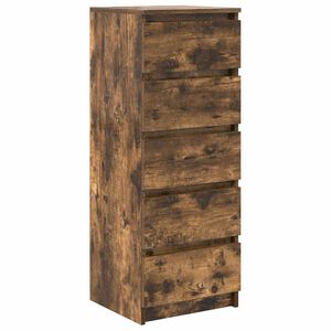 vidaXL Sideboard with Drawers Smoked Oak 37.5x35x99 cm Engineered Wood