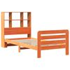 vidaXL Bed Frame without Mattress Wax Brown 75x190 cm Small Single Solid Wood Pine
