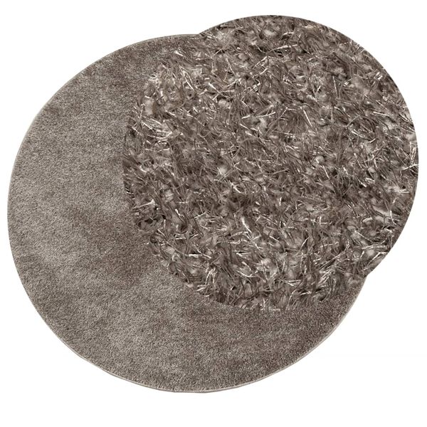 vidaXL Rug ISTAN High Pile Shiny Look Grey &Oslash; 100 cm