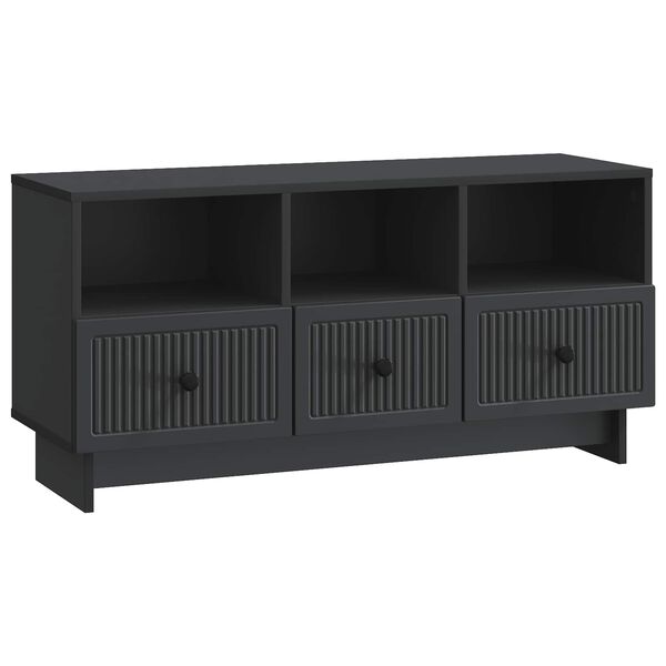 vidaXL TV Cabinet with Drawer Black 102 x 34.5 x 50 cm Engineered Wood