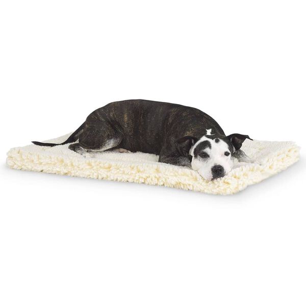 HuggleHounds Fleece Pet Mat S Wool White