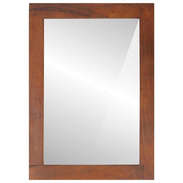 vidaXL Mirror Brown and silver 50 x 70 cm Solid Mango wood, glass