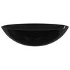vidaXL Basin Glass 50x37x14 cm Black
