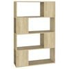 vidaXL Book Cabinet Room Divider Sonoma Oak 80x24x124.5 cm