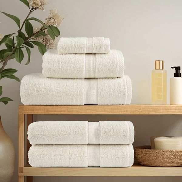 vidaXL Premium Sauna Towels SOLUND 10 pcs Cream 80x200 cm 600 gsm