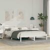 vidaXL Bed Frame with Headboard White 160 x 200 cm Solid Pine Wood