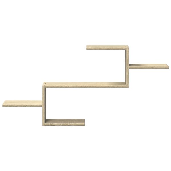 vidaXL Wall Shelf Sonoma Oak 104x15x49 cm Engineered Wood