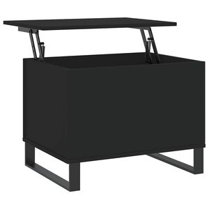 vidaXL Coffee Table Black 60x44.5x45 cm Engineered Wood