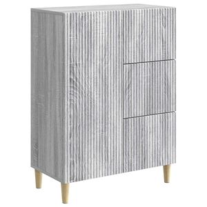 vidaXL Sideboard Grey Sonoma 66 x 34.5 x 90 cm Engineered Wood
