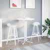 vidaXL Dining Table White Ø80x110 cm Engineered Wood and Steel
