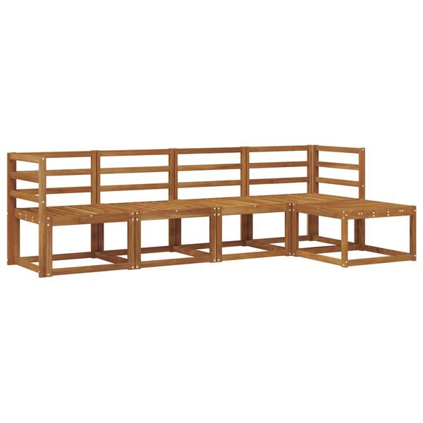 vidaXL Outdoor Sofa Set 5 pcs Natural Solid Acacia Wood