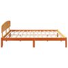 vidaXL Bed Frame with Headboard Wax Brown 180 x 200 cm Solid Pine Wood