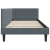 vidaXL Corner Bed Frame Dark Grey 100 cm x 200 cm Velvet