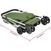 vidaXL Folding Dog Stroller Green 100x49x96 cm Linen Fabric