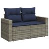 vidaXL 8 Piece Garden Sofa Set with Cushions Brown Poly Rattan Acacia