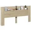 vidaXL Headboard Sonoma Oak 200 x 16.5 x 103.5 cm Engineered Wood