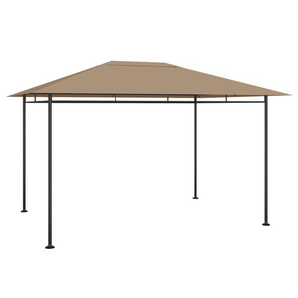 vidaXL Gazebo 384x281x270 cm Taupe 180 g/m²