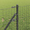 vidaXL Fence with Post Grey 0.6 x 10 m Steel and PVC