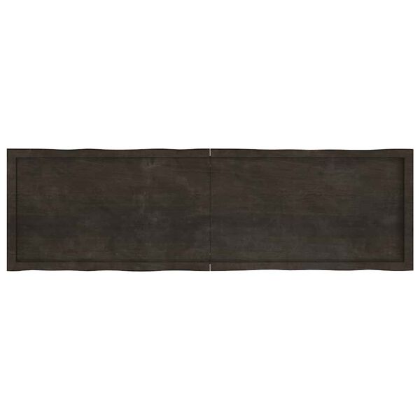 vidaXL Table Top Dark Brown 180x50x(2-6) cm Treated Solid Wood Live Edge
