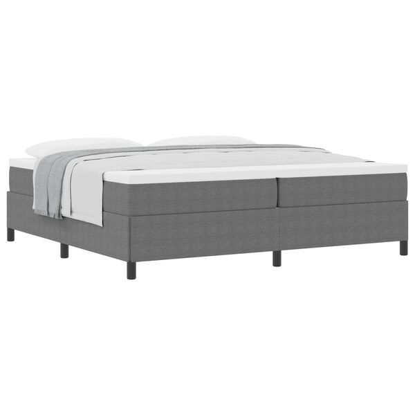 vidaXL Box Spring Bed Light Grey 200 x 200 cm Velvet