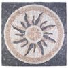 vidaXL Mosaic Tiles Sun Pattern Multicolour 120 x 120 cm Marble