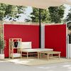 vidaXL Retractable Side Awning Red 140x600 cm