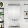 vidaXL Bathroom Mirror Cabinet TULUM Grey Sonoma 60 x 16.5 x 78 cm