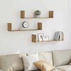 vidaXL Wall Shelves 3 pcs Artisian Oak 80x18x18 cm Engineered Wood