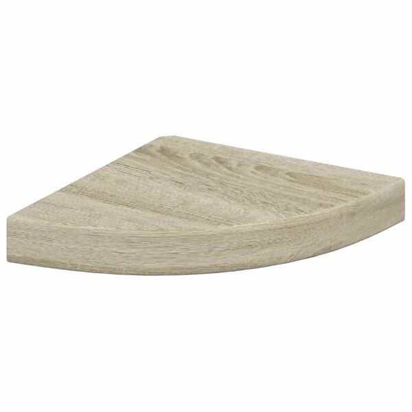 vidaXL Floating Corner Shelf Oak 25x25x3.8 cm MDF