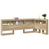 vidaXL Storage Headboard with Shelf Sonoma Oak 80 cm Engineered Wood