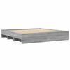 vidaXL Bed Frame without Mattress Grey Sonoma 200x200 cm Engineered Wood