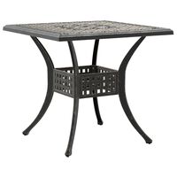 vidaXL Garden Table Bronze 80x80x75 cm Cast Aluminium