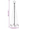 vidaXL Christmas Tree with Spike Cold White 108 LEDs 180 cm