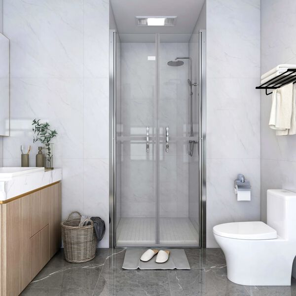 vidaXL Shower Door Clear ESG 101x190 cm