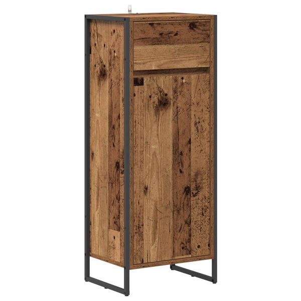 vidaXL Bathroom Cabinet Old Wood 40 x 30 x 100 cm Engineered Wood