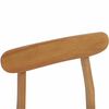 vidaXL Dining Chair 2 pcs Natural and Light Solid Rubber Wood