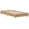 vidaXL Bed Frame No Mattress Artisan Oak 100x200 cm Engineered Wood