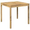 vidaXL Garden Dinner Table White 80 x 80.5 x 75 cm Solid Acacia Wood