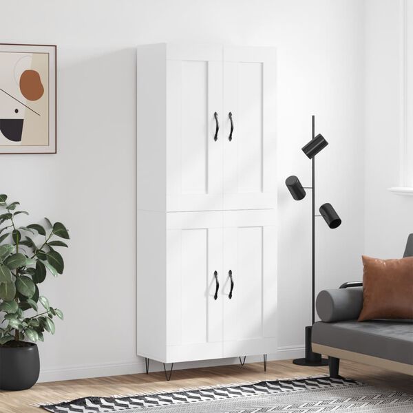 vidaXL Highboard White 69.5x34x180 cm Engineered Wood
