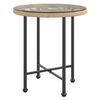 vidaXL Dining Table &Oslash;50 cm&nbsp;Tempered Glass and Steel